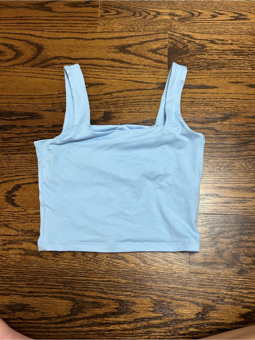 Hollister Baby Blue Square Neck Crop Top